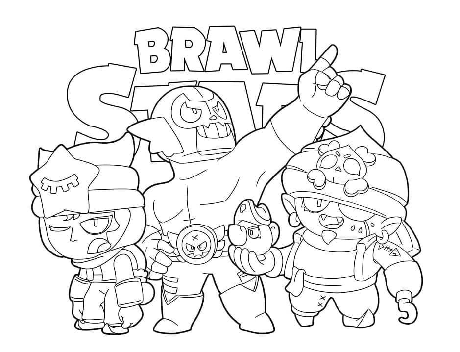 Desenho De Brawl Stars Jogo eletrônico Para Colorir