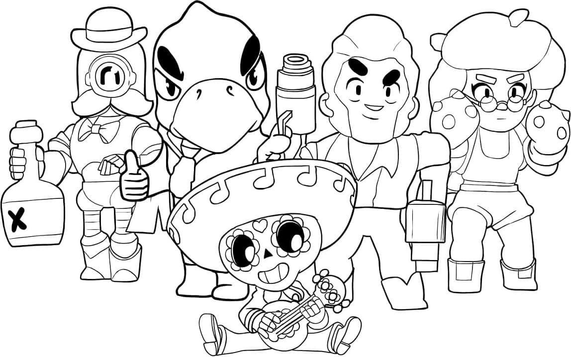 Desenho De Jogo Brawl Stars Para Colorir