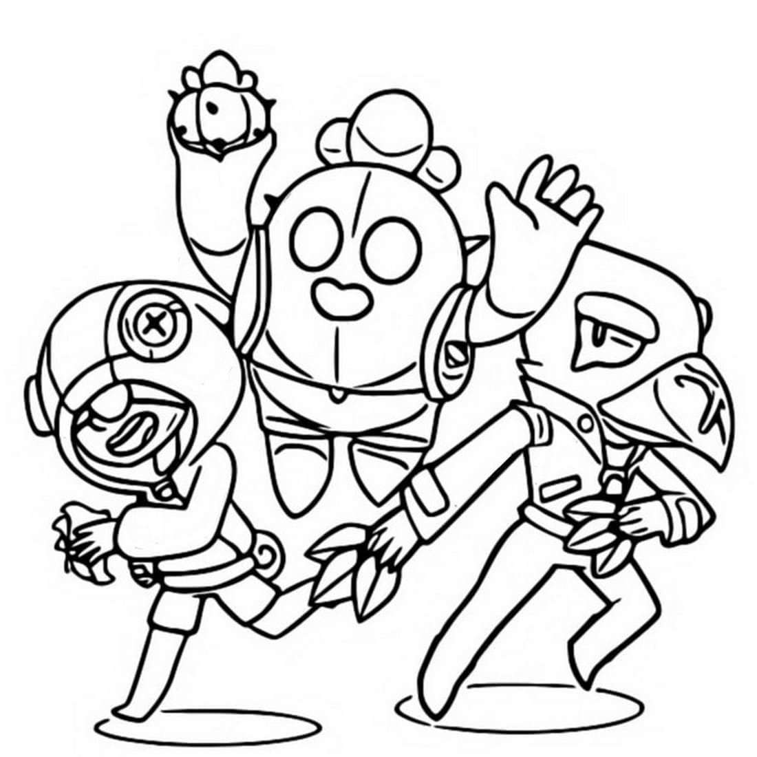 Desenho De Personagens Brawl Stars Para Colorir