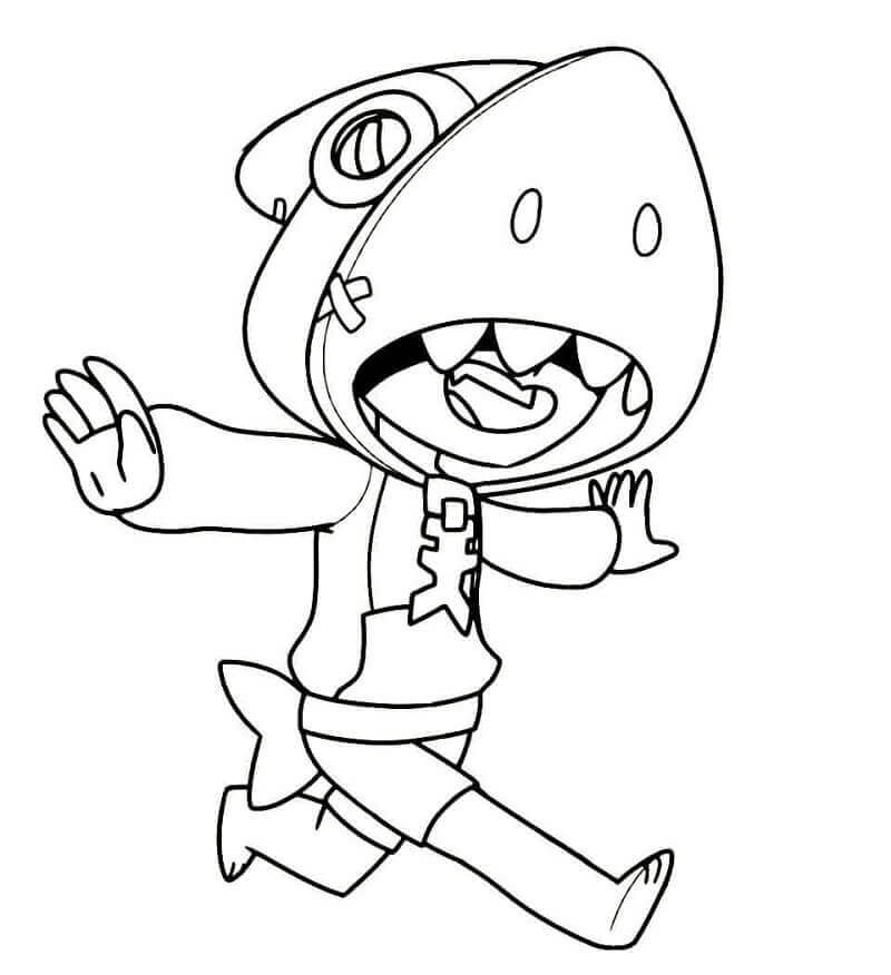 Desenho Leon Brawl Stars Para Colorir