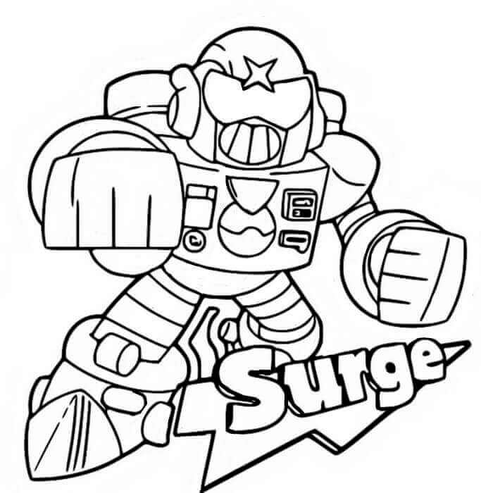 Desenho Surge Brawl Stars Para Colorir