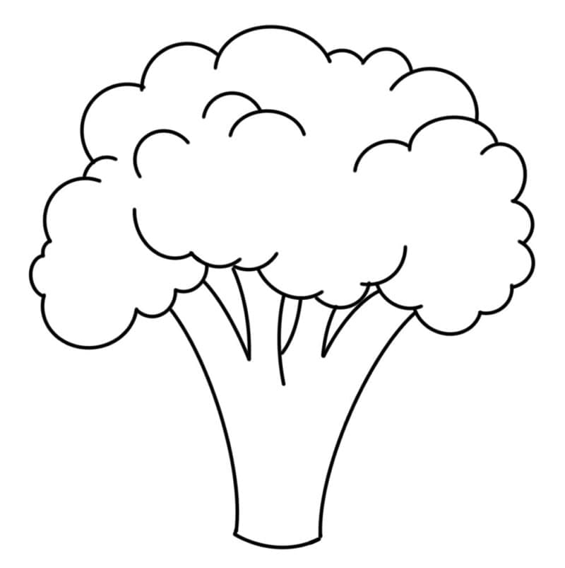 Desenho De Um Brocolis Para Colorir