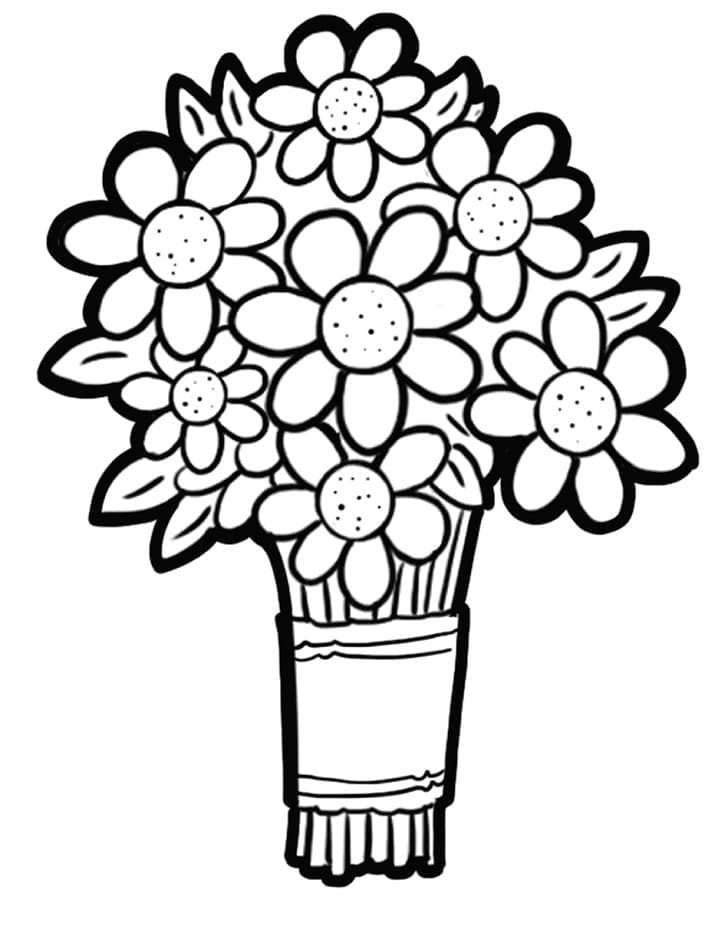 Desenho De Buque De Flores Para Colorir e Imprimir Em Pdf