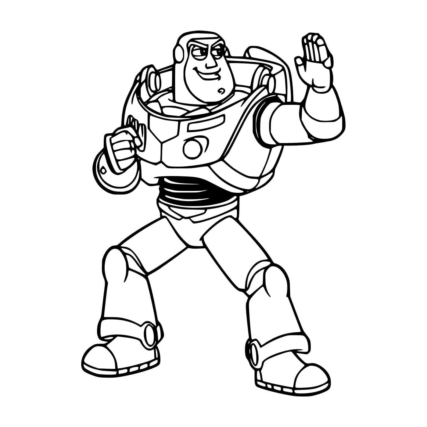 Desenho De Buzz Lightyear sê prepará Para Lutar Para Colorir