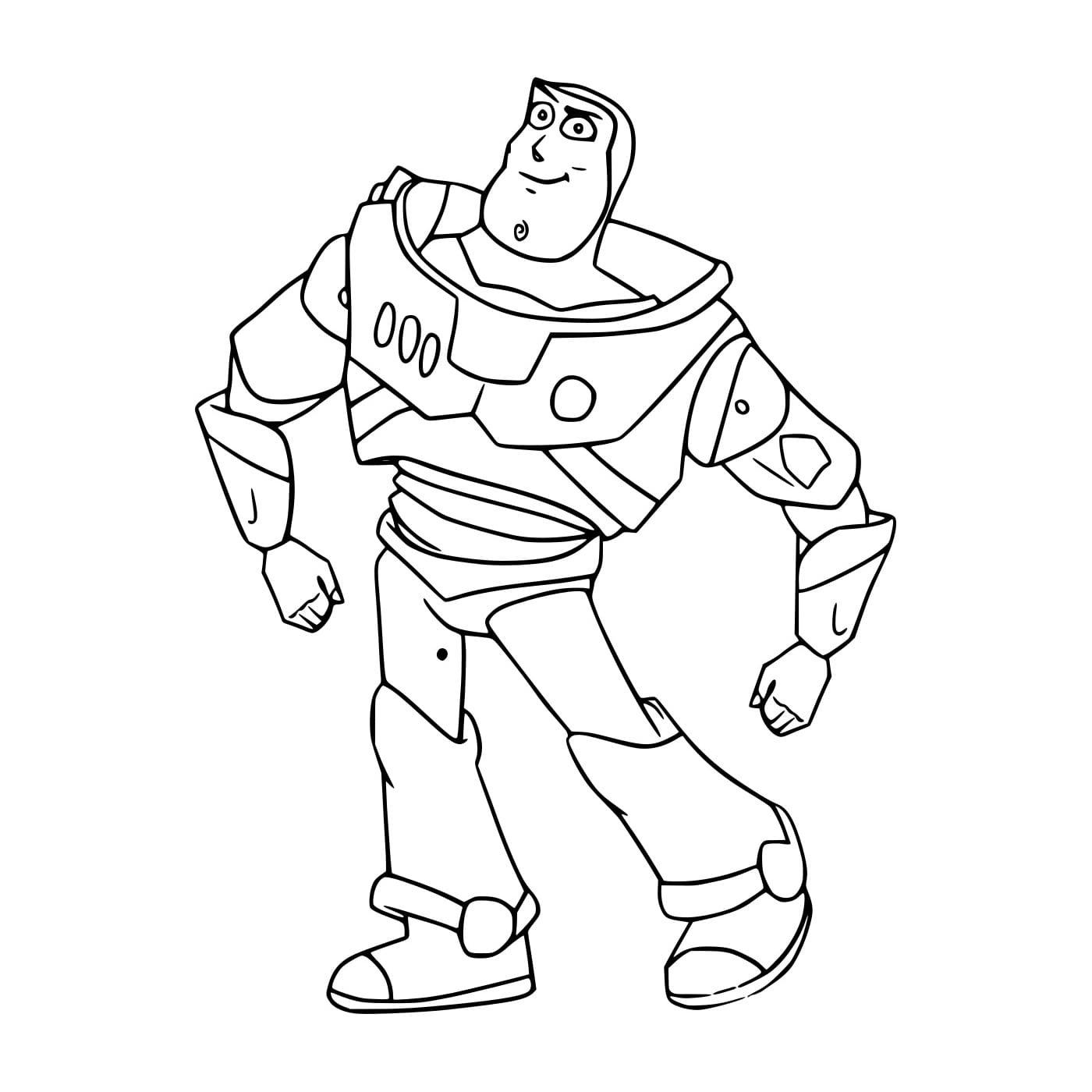 Desenho De Imagem Simples Do Buzz Lightyear Para Colorir