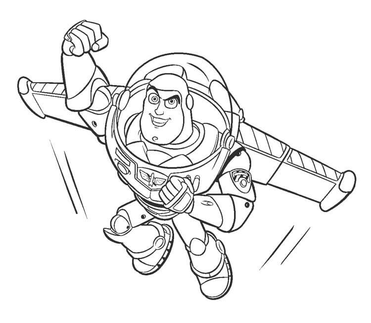 Desenho De Buzz Lightyear Infantil Para Colorir e Imprimir