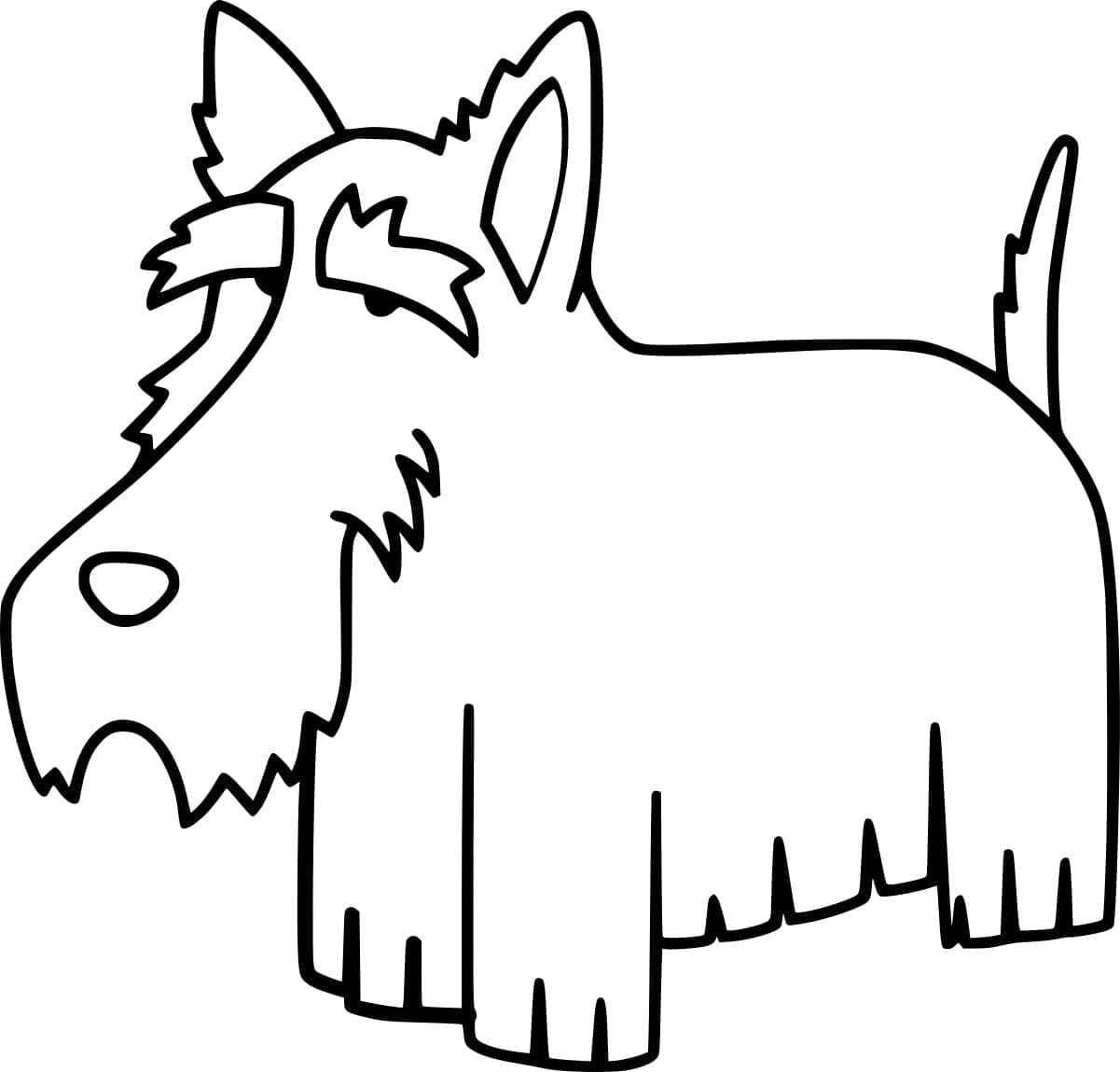 Desenho De Schnauzer Simples Para Colorir