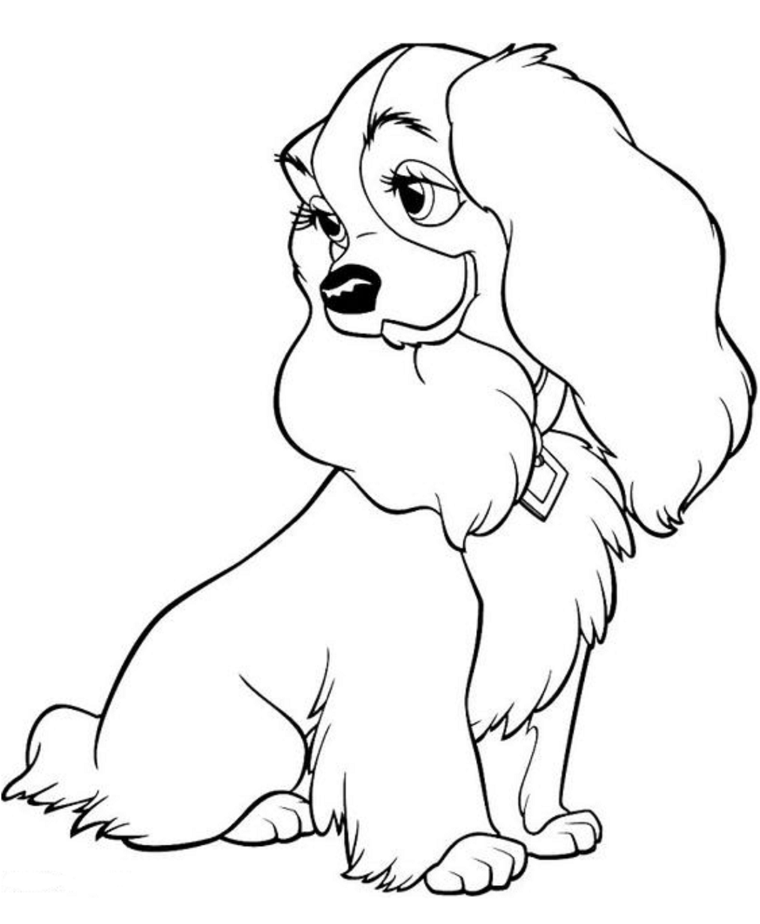 Desenho De Cachorro Grande Para Colorir e Imprimir