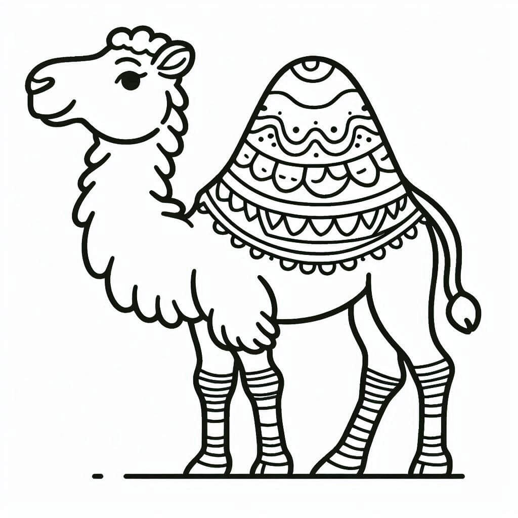 Desenho De Lindo Camelo Para Colorir
