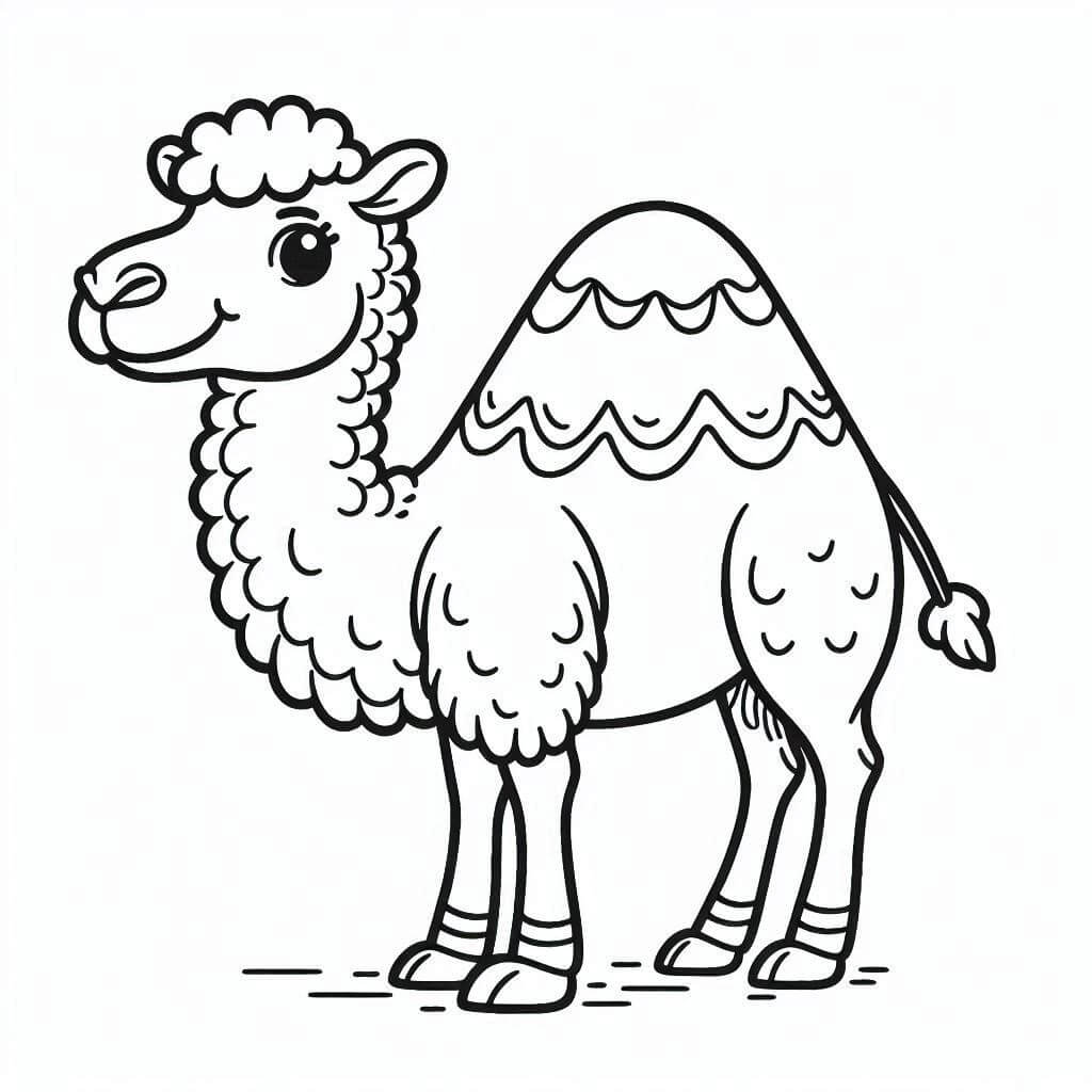 Desenho De Um Camelo Para Colorir