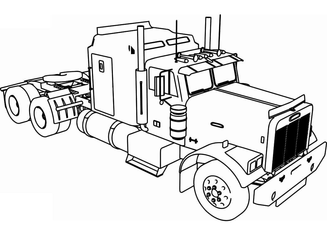 Desenho De caminhão Para Colorir e Imprimir Pdf grátis