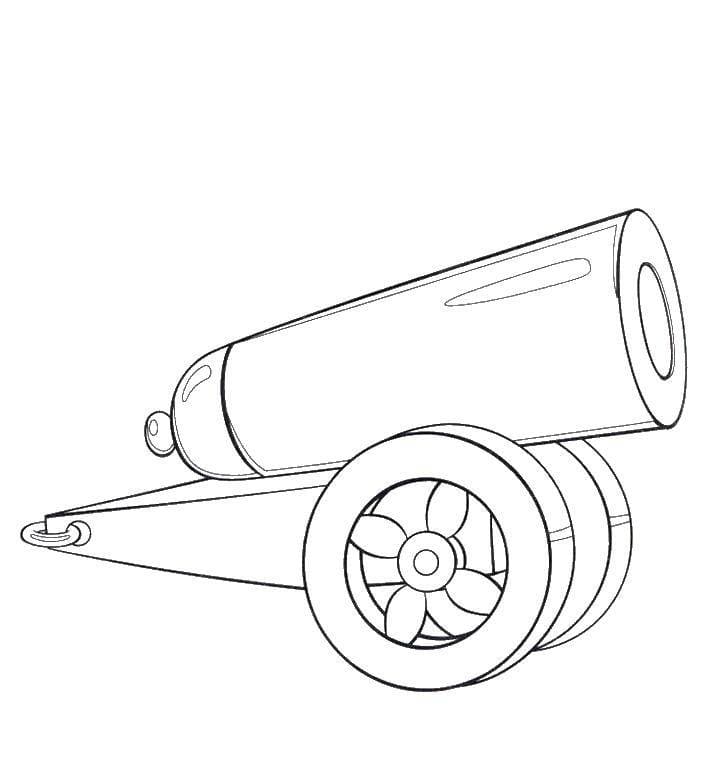 Desenho De Grande canhão Para Colorir