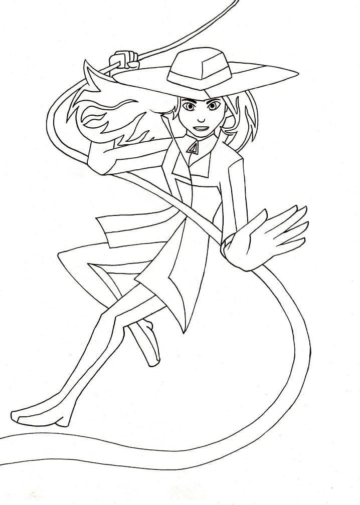 Desenho De Carmen Sandiego Para crianças De 1 Ano Para Colorir