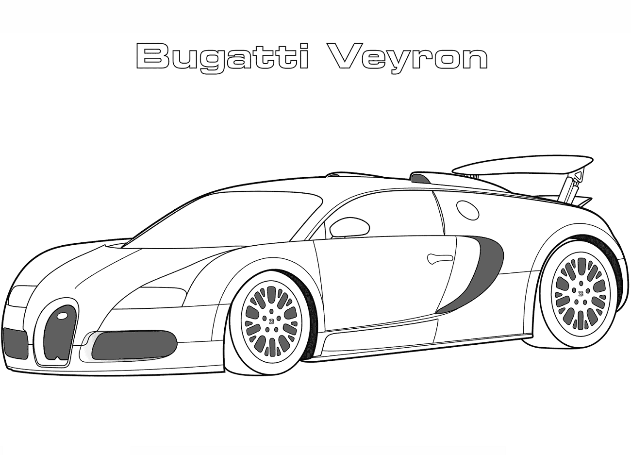 Desenho De Carro Bugatti Veyron Para Colorir