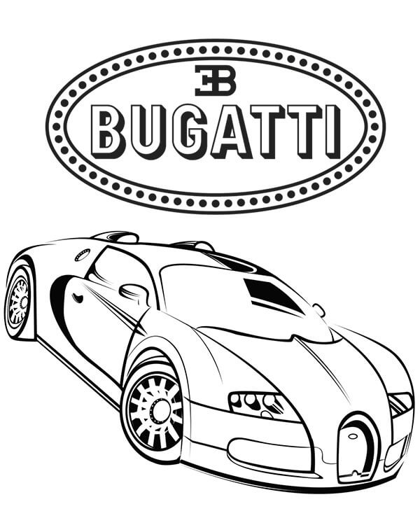 Carro Bugatti para Colorir