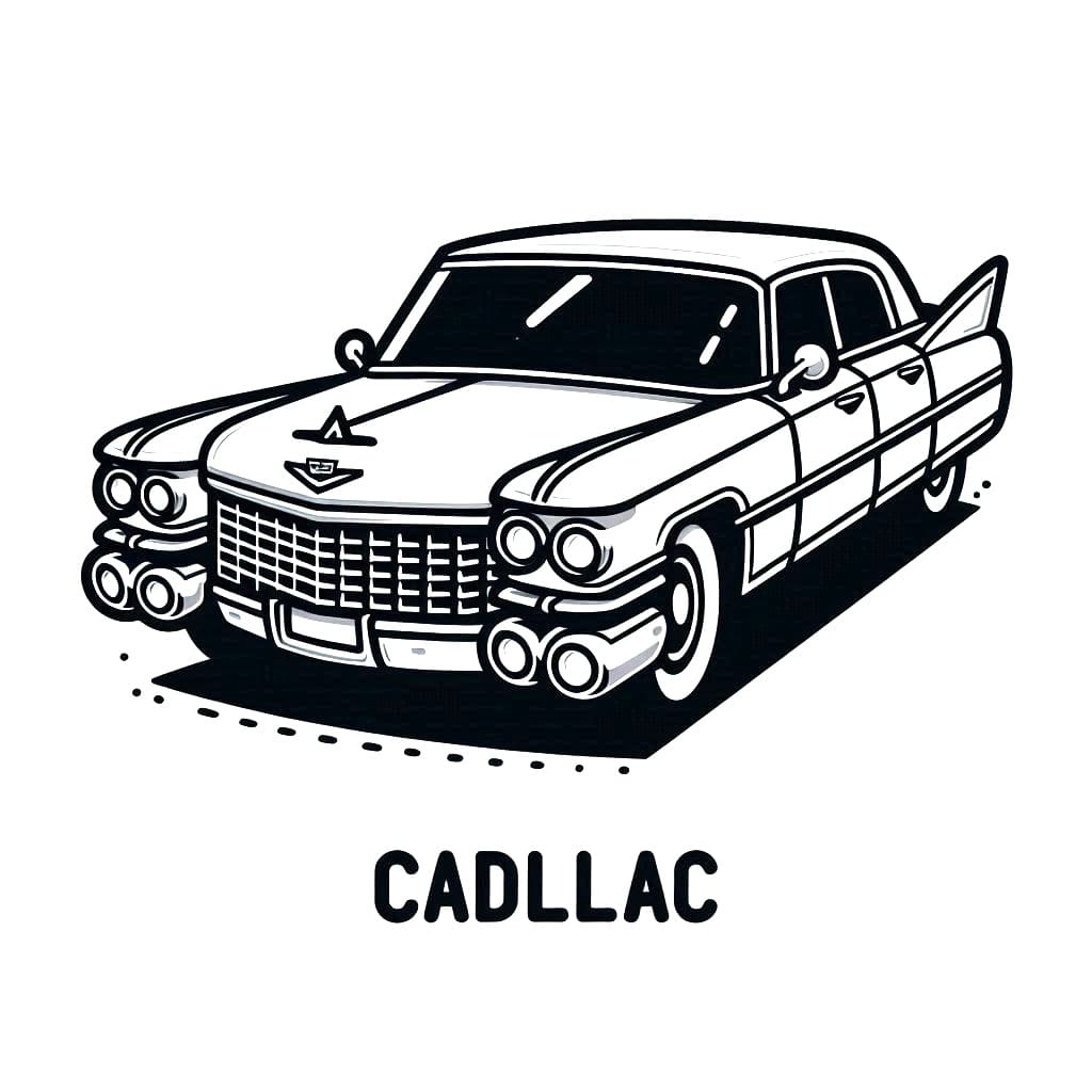 Desenho De Cadillac incrível Para Colorir