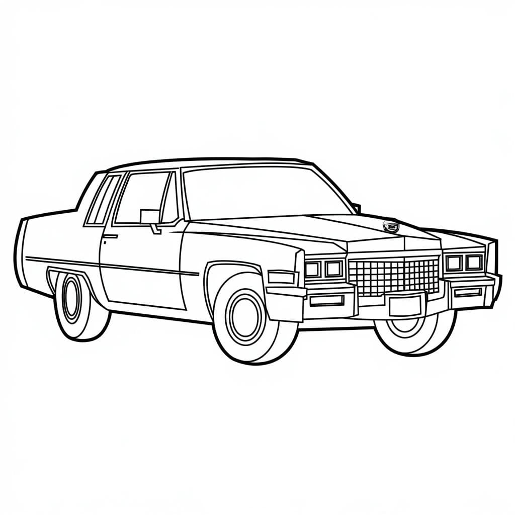 Desenho De grátis Cadillac Para Colorir