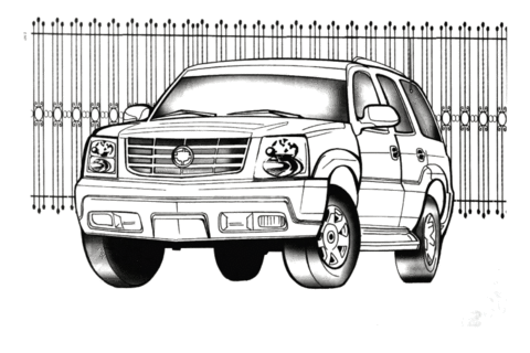 Desenho Pdf Cadillac Escalade Para Baixar