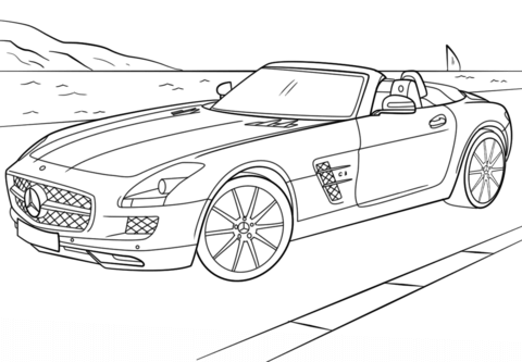 Desenho De Mercedes Benz Sls Amg Gt Para Colorir Pdf
