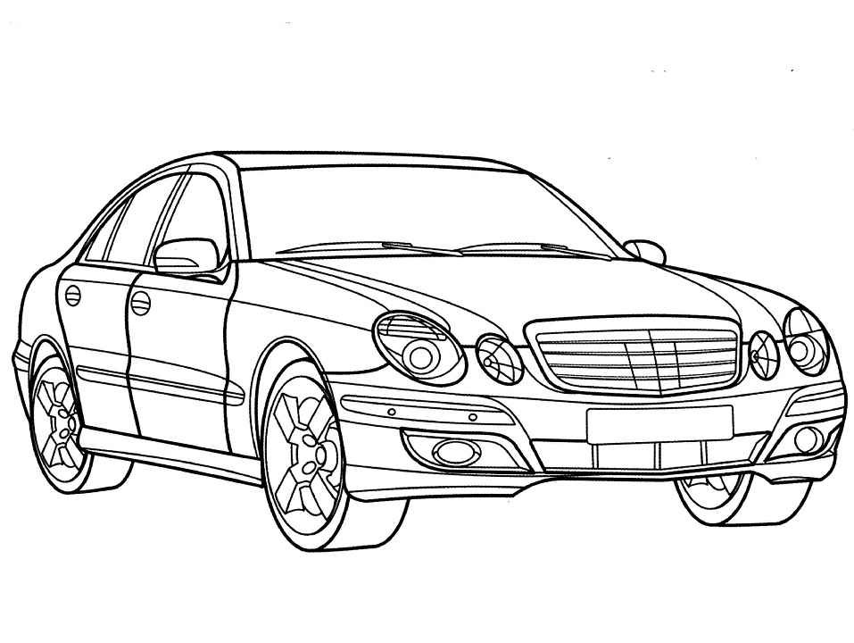 Desenho De Mercedes e Class Para Colorir