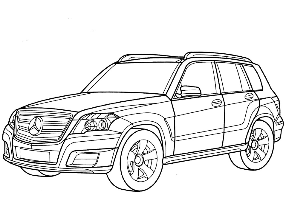 Desenho De Mercedes Glk Class Para Colorir