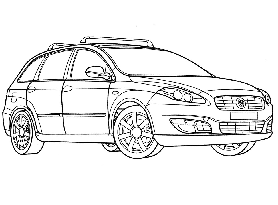 Desenho De Fiat cromá Para Colorir