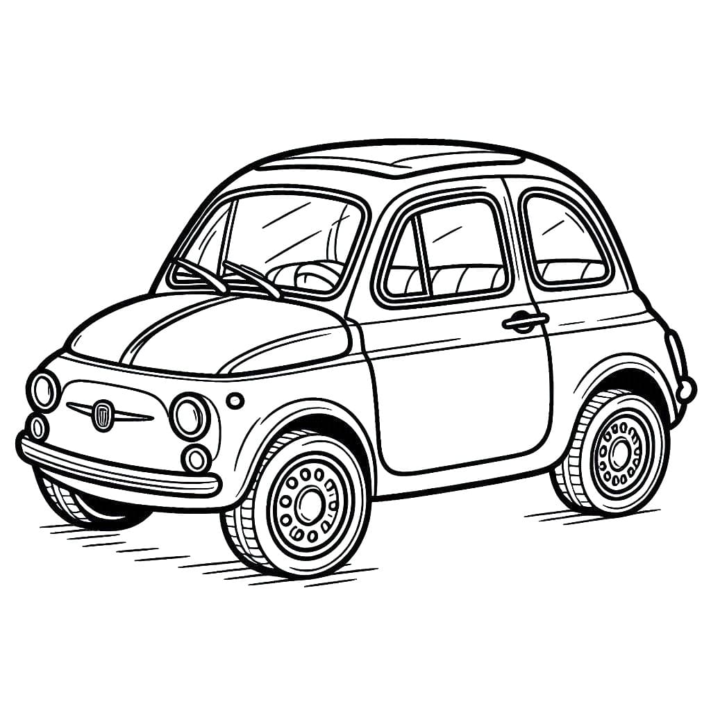 Desenho De Imagem De Fiat Para Colorir
