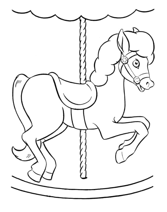 Carrossel para Colorir