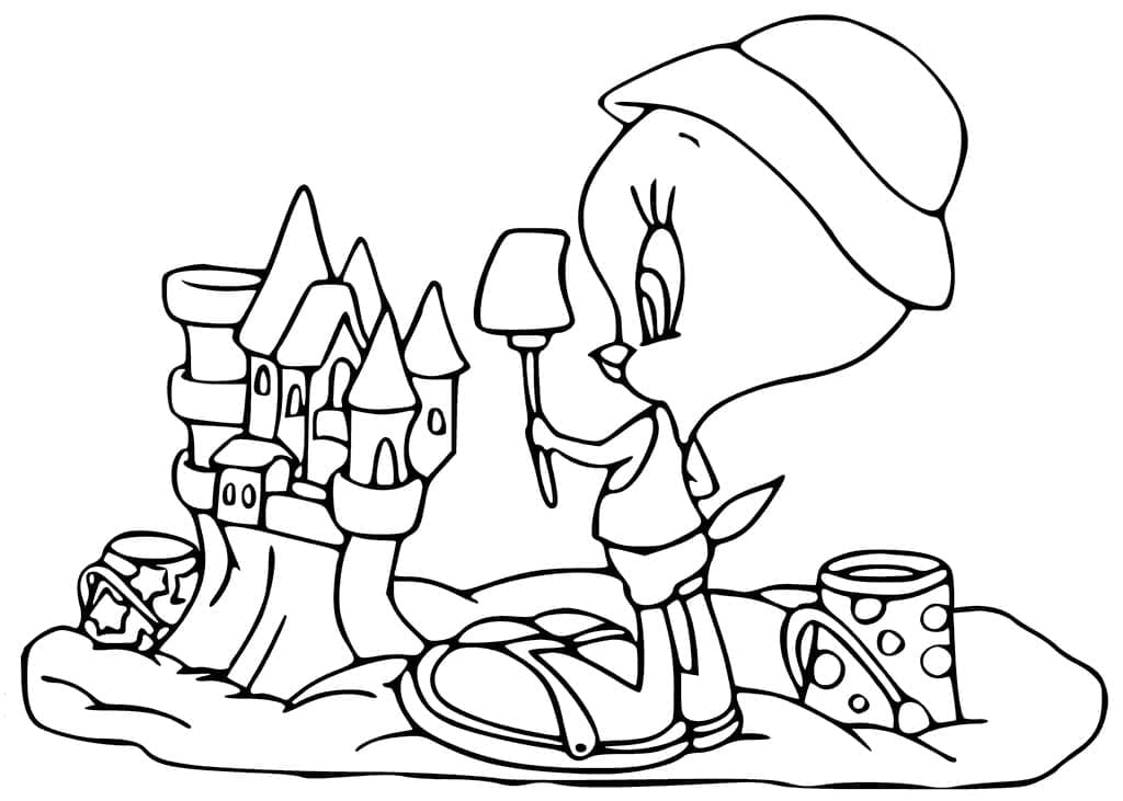 Desenho De Castelo De Areia grátis Para Colorir