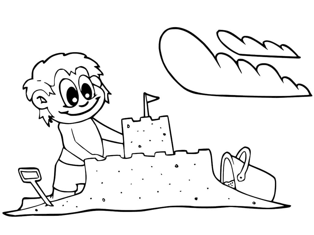 Castelo de Areia para Colorir