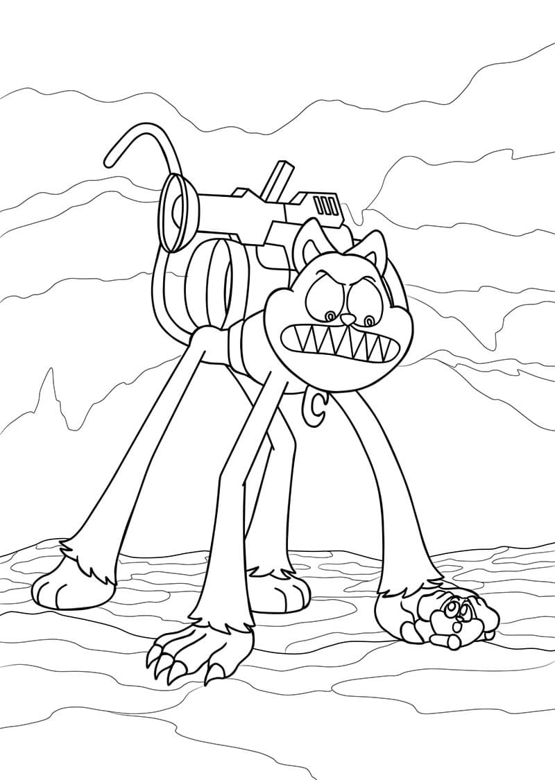 Desenho De Catnap Bravo Para Colorir