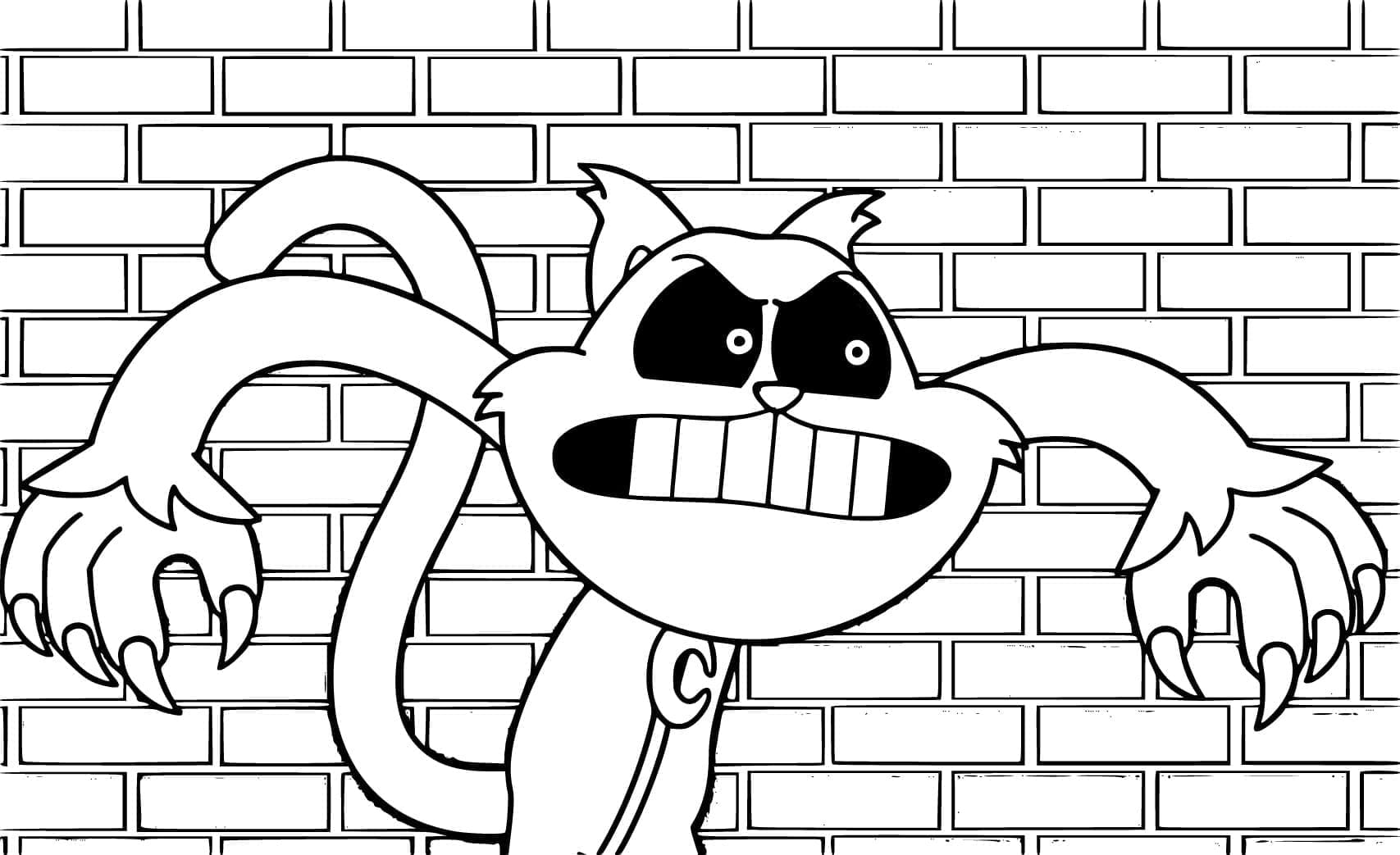 Desenho De Catnap Malvado Para Colorir