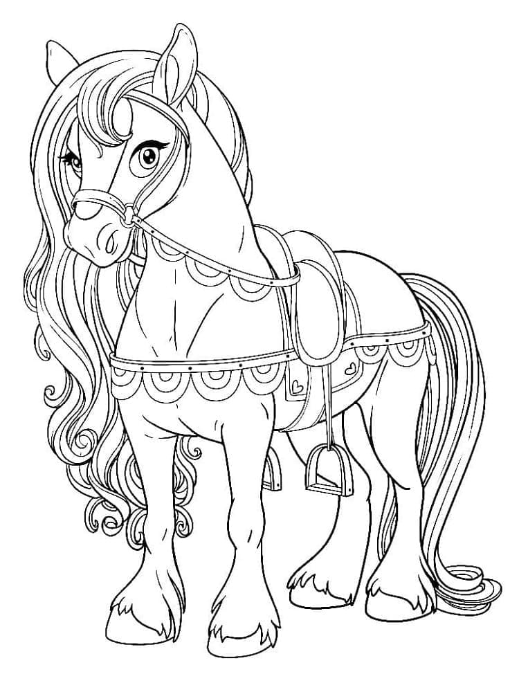 Desenho De Lindo Cavalo Para Colorir