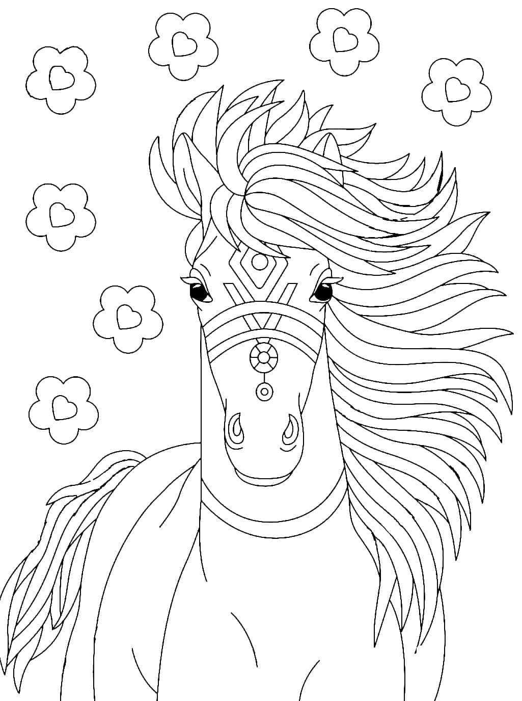 Desenho De Um Lindo Cavalo Para Colorir