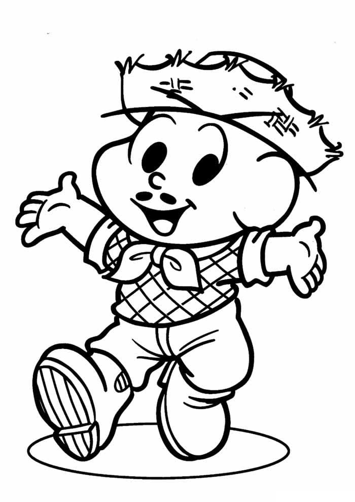 Desenho Do Cebolinha Festa Junina Turma Da Monica Para Colorir