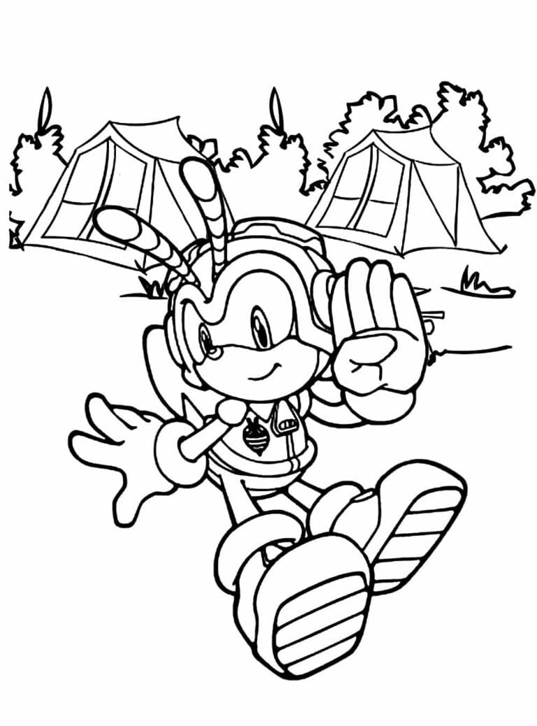 Desenho De Charmy Bee De Sonic Para Colorir