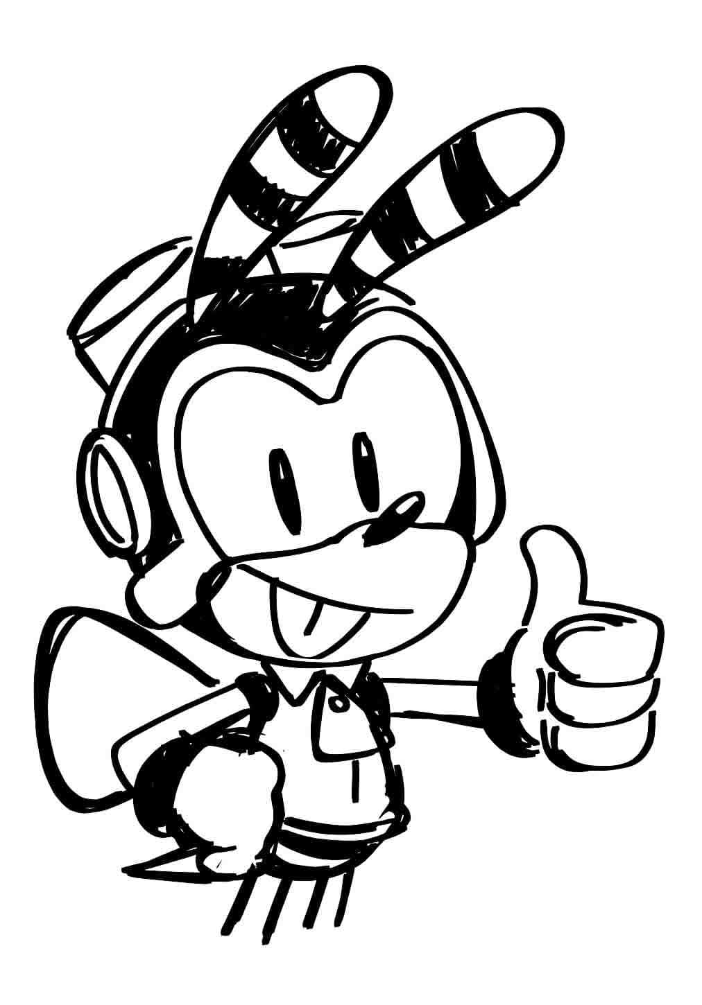 Desenho De Imprimivel Charmy Bee Para crianças Para Colorir