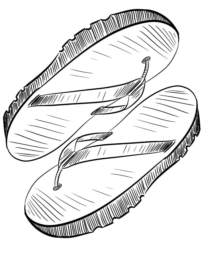 Chinelo para Colorir
