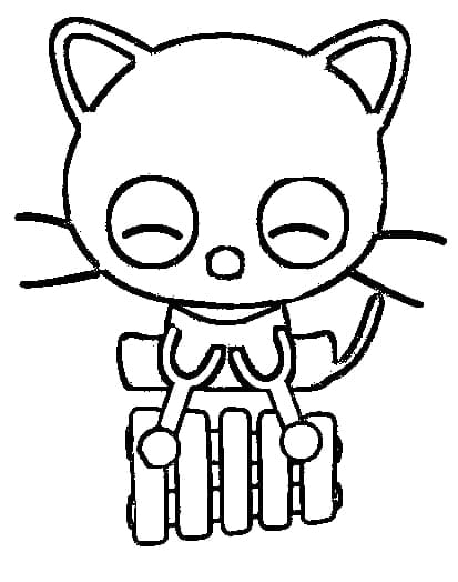 Desenho De adorável Chococat Para Colorir