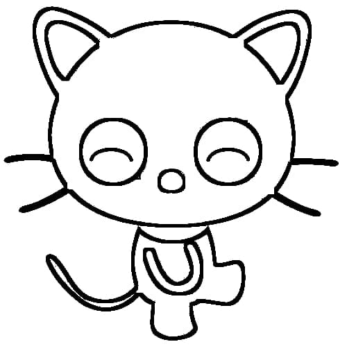 Desenho De Chococat amigável Para Colorir