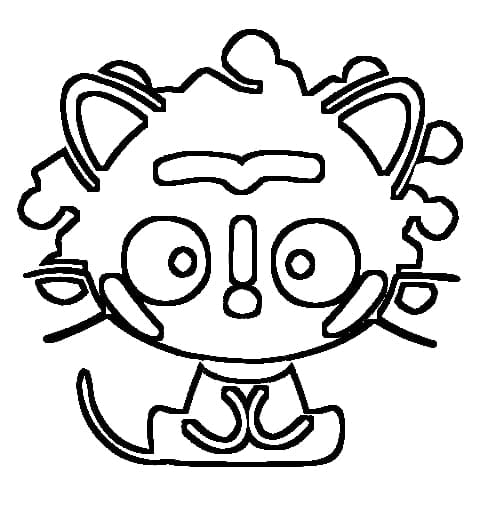 Desenho De Chococat fácil Para Colorir