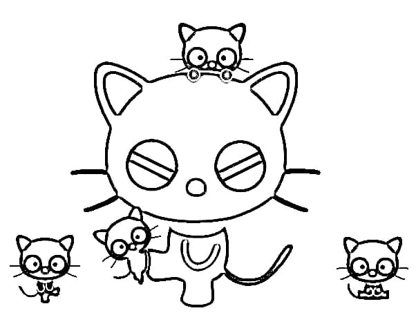 Desenho De Chococat Para crianças De 2 Anos Para Colorir