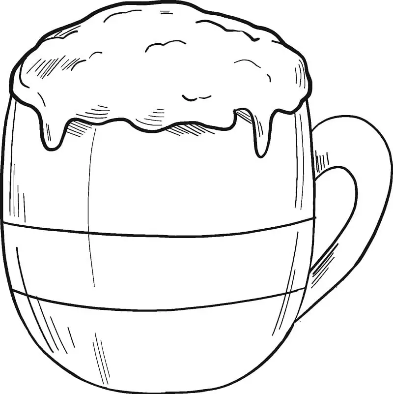 Chocolate Quente para Colorir