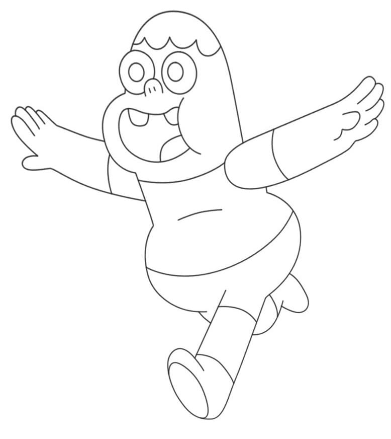 Desenho Clarencio Feliz Para Colorir