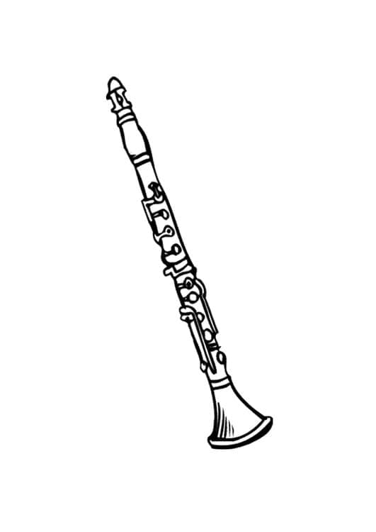 Desenho De Clarinete Para crianças Para Colorir