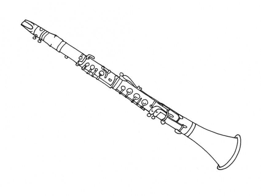 Clarinete para Colorir