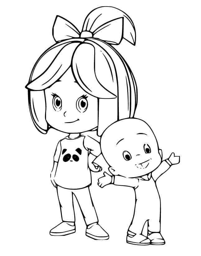 Desenho De Cleo e Cuquin grátis Para crianças Para Colorir
