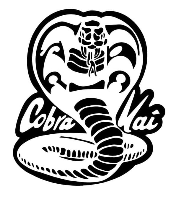 Desenho De cobrá Kai Logo Para Colorir