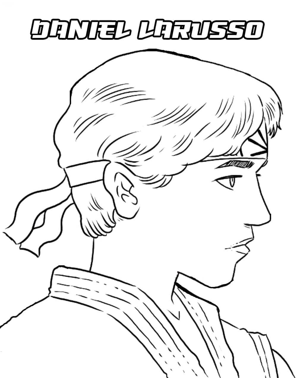 Desenho De Daniel cobrá Kai Para Colorir