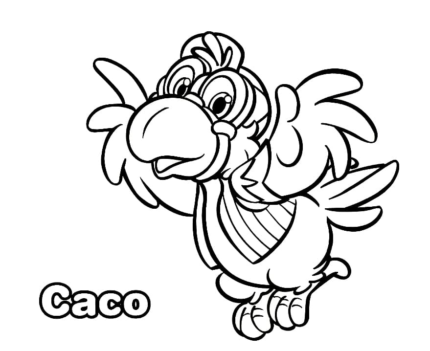 Desenho caço De Cocorico Para Colorir